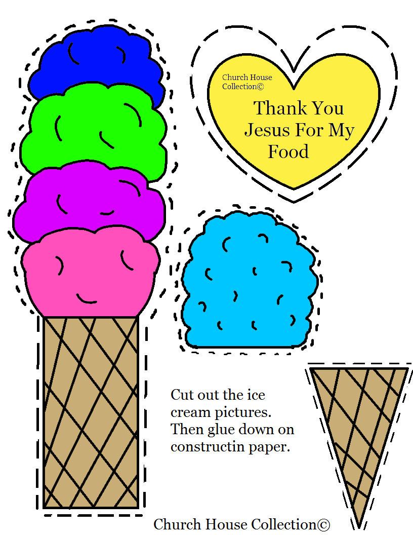 ice cream cut out thank you jesus for this food